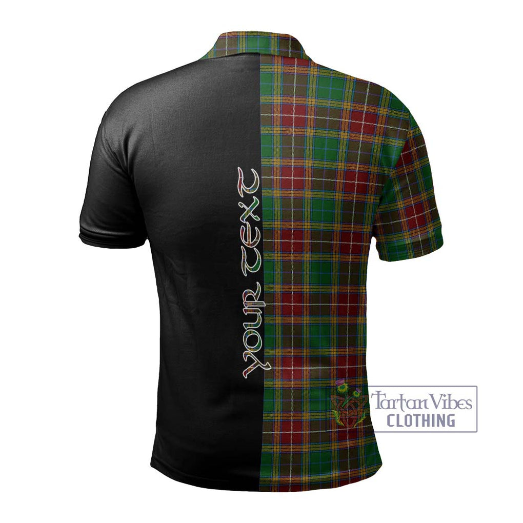 Baxter Tartan Polo Shirt with Family Crest and Half Of Me Style - Tartanvibesclothing Shop