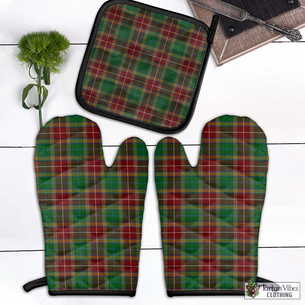 Baxter Tartan Combo Oven Mitt & Pot-Holder Combo 1 Oven Mitt & 1 Pot-Holder Black - Tartan Vibes Clothing