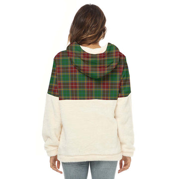 Baxter Tartan Half Style Women's Borg Fleece Hoodie with Half Zip