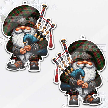 Baxter Tartan Bagpiper Gnome Christmas Ornament