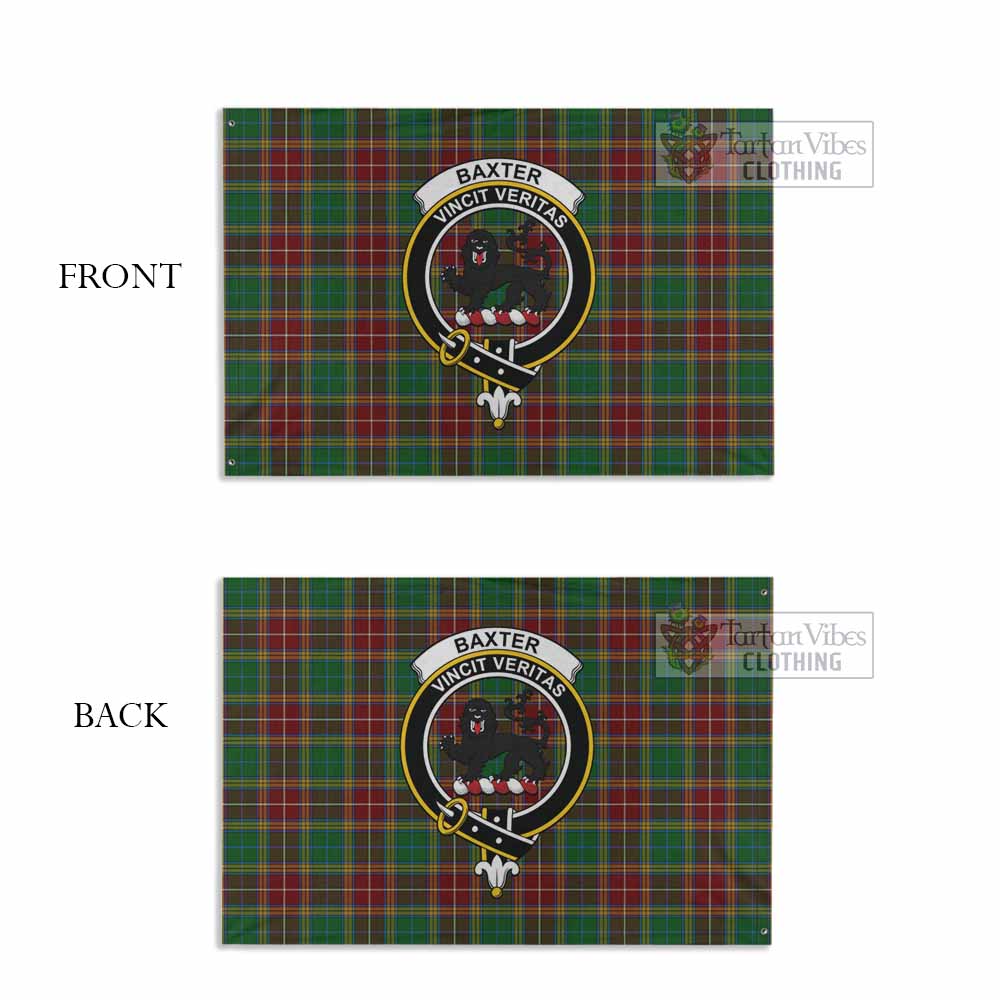 Tartan Vibes Clothing Baxter Tartan House Flag with Family Crest