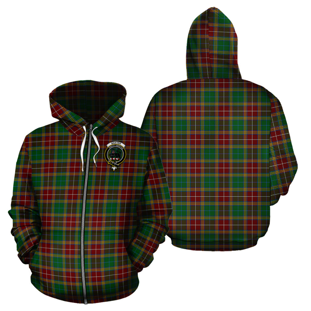 Baxter Tartan Hoodie with Family Crest - Tartanvibesclothing