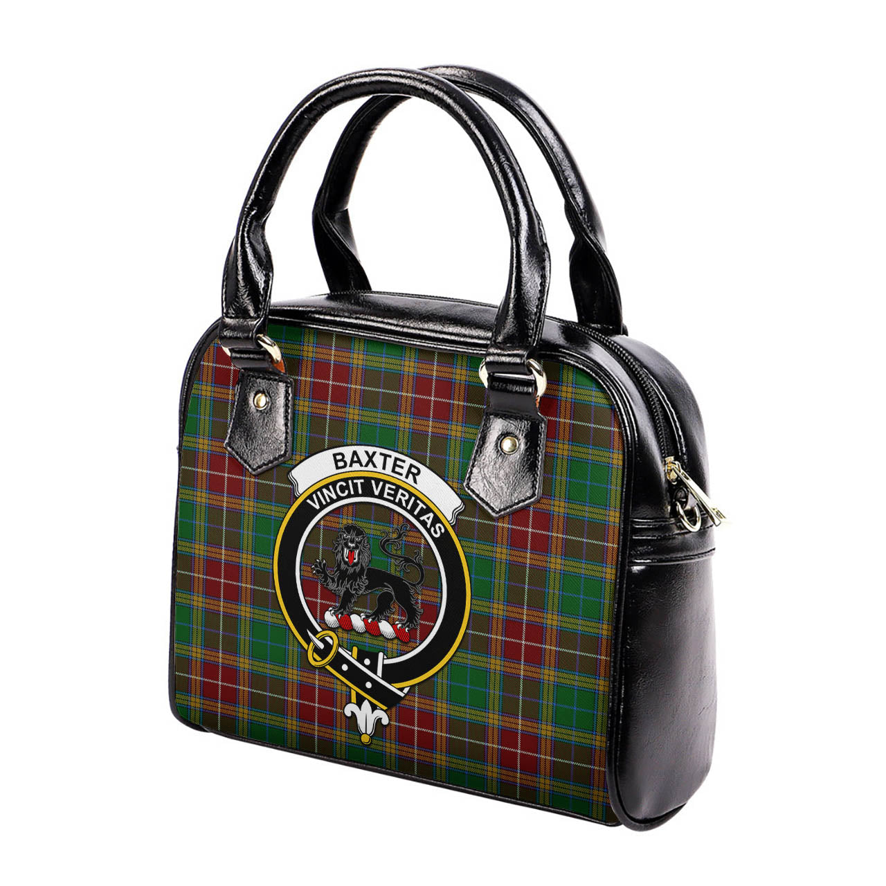 Baxter Tartan Shoulder Handbags with Family Crest - Tartanvibesclothing