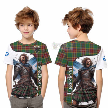 Tartan Vibes Clothing Baxter Crest Tartan Kid T-Shirt Inspired by the Freedom of Scottish Warrior