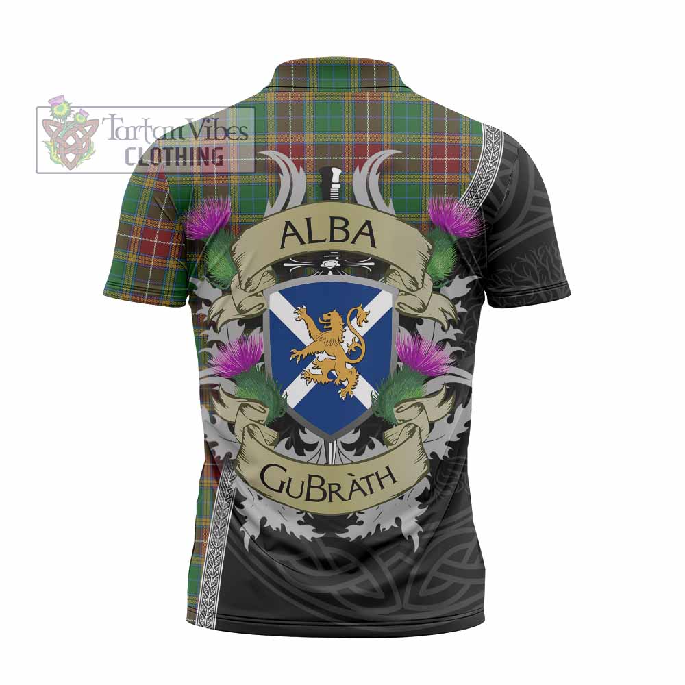 Tartan Vibes Clothing Baxter Tartan Family Crest Zipper Polo Shirt Lion Rampant Royal Thistle Shield Celtic Inspired