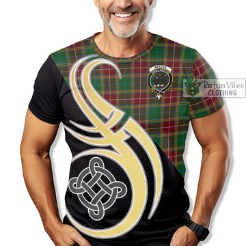 Tartan Vibes Clothing Baxter Tartan T-Shirt with Family Crest and Celtic Symbol Style
