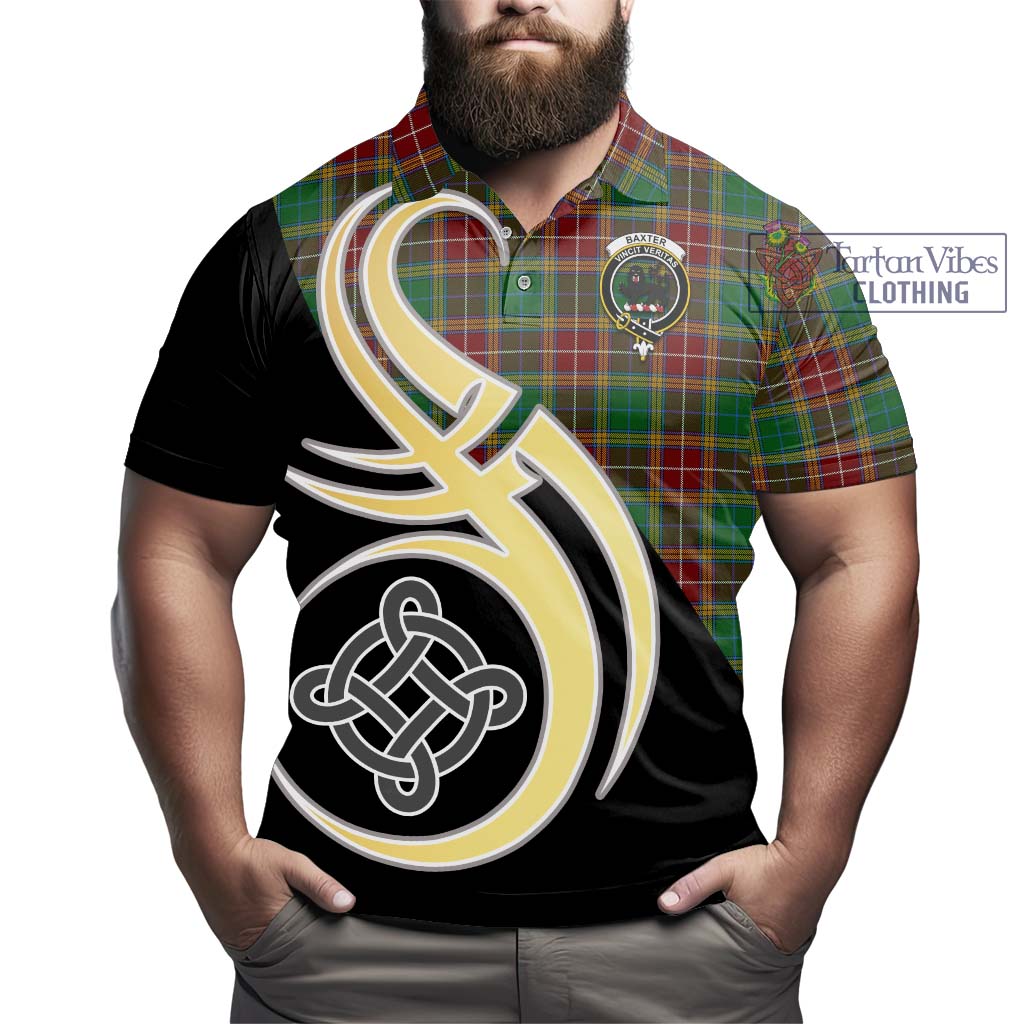 Baxter Tartan Polo Shirt with Family Crest and Celtic Symbol Style - Tartan Vibes Clothing