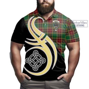 Baxter Tartan Polo Shirt with Family Crest and Celtic Symbol Style