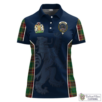 Baxter Tartan Women's Polo Shirt with Family Crest and Lion Rampant Vibes Sport Style