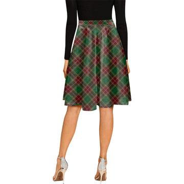 Baxter Tartan Melete Pleated Midi Skirt Cross Style