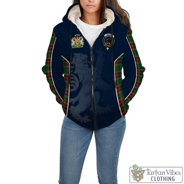 Baxter Tartan Sherpa Hoodie with Family Crest and Lion Rampant Vibes Sport Style
