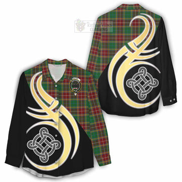 Tartan Vibes Clothing Baxter Tartan Women's Casual Shirt with Family Crest and Celtic Symbol Style