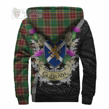 Baxter Tartan Family Crest Sherpa Hoodie Lion Rampant Royal Thistle Shield Celtic Inspired