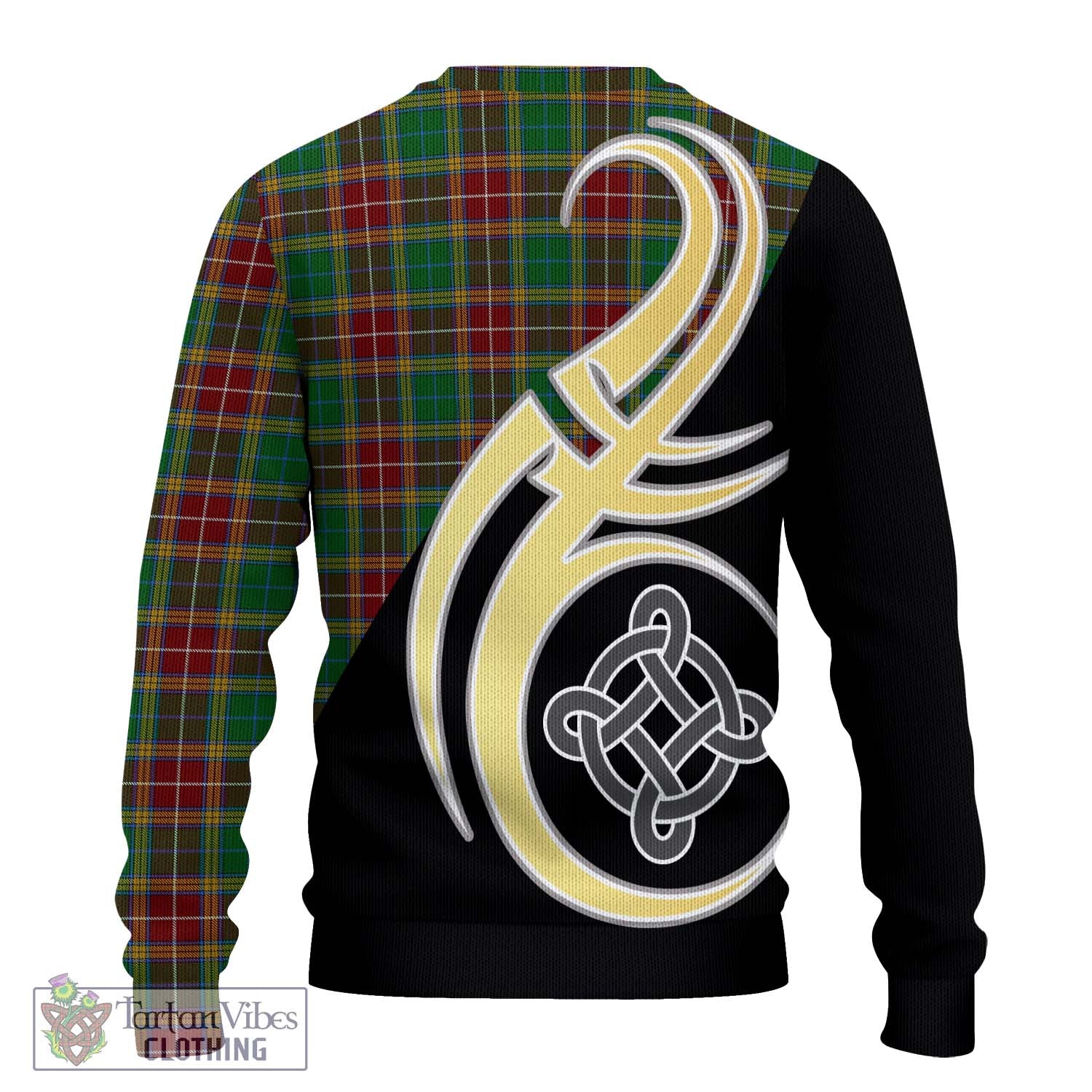 Baxter Tartan Knitted Sweater with Family Crest and Celtic Symbol Style - Tartan Vibes Clothing