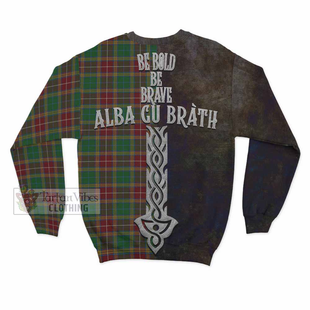Tartan Vibes Clothing Baxter Tartan Family Crest Sweatshirt Alba Gu Brath Be Brave Lion Ancient Style