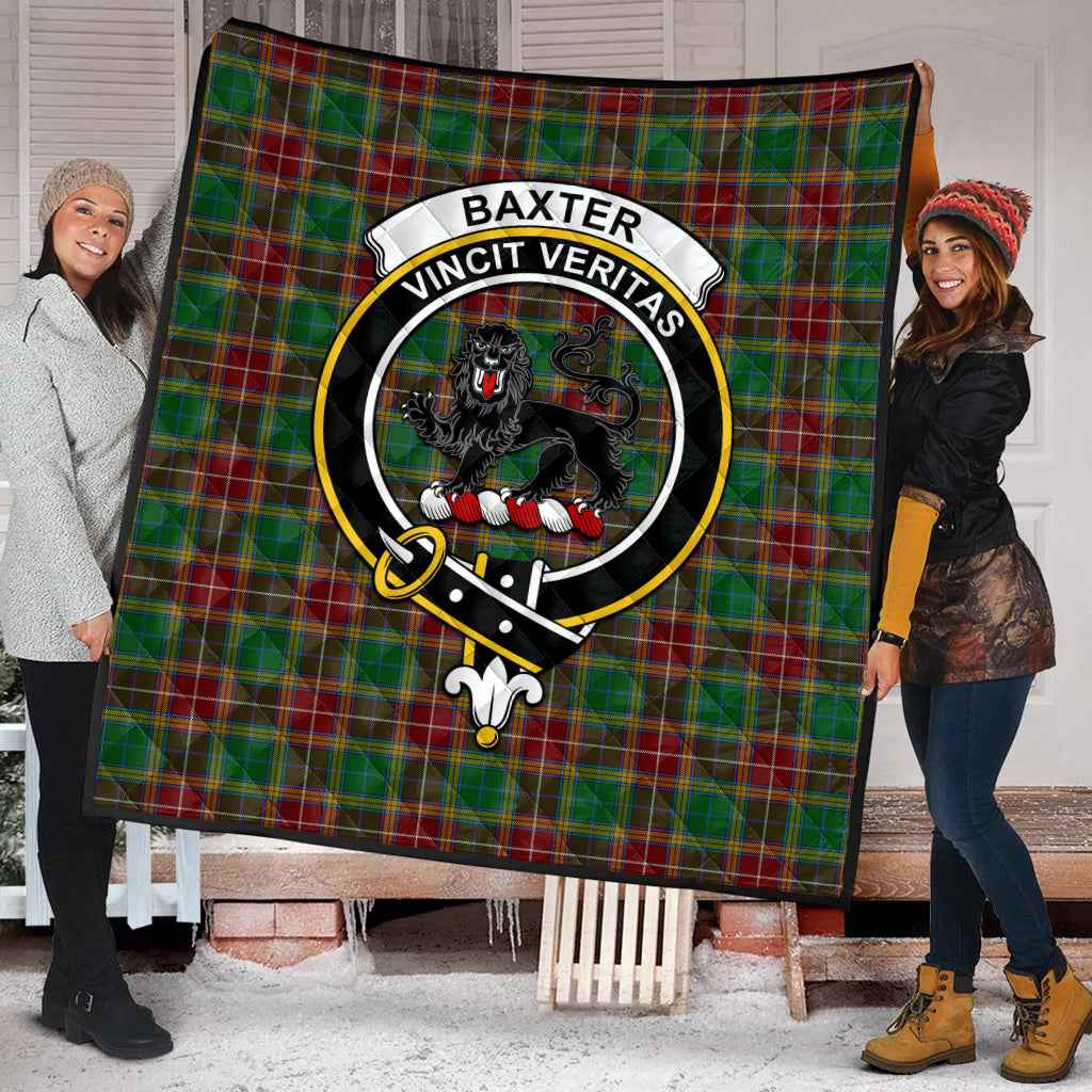 Baxter Tartan Quilt with Family Crest - Tartanvibesclothing