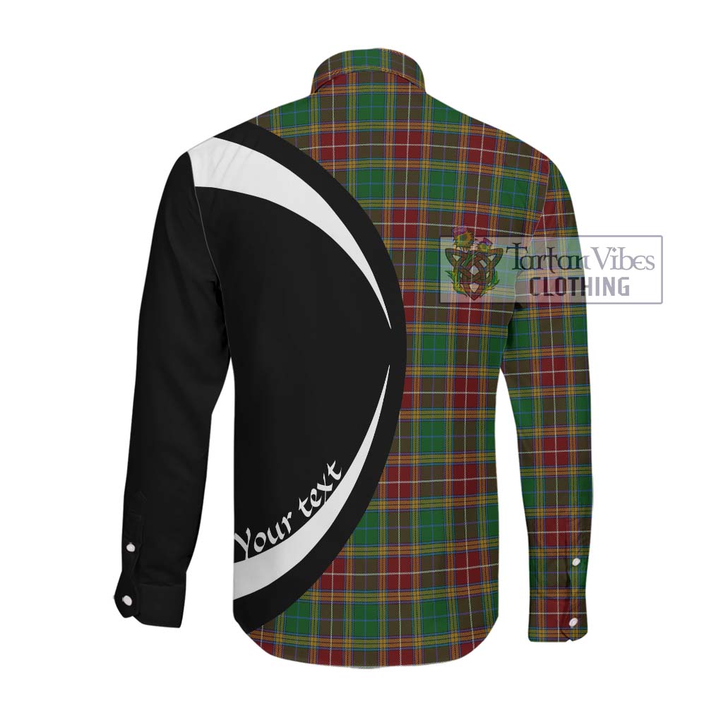 Baxter Tartan Long Sleeve Button Up with Family Crest Circle Style Men's Shirt - Tartan Vibes Clothing