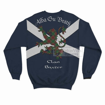 Baxter Tartan Lion Rampant Sweatshirt Proudly Display Your Heritage with Alba Gu Brath and Clan Name
