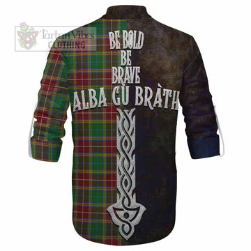 Baxter Tartan Family Crest Ghillie Kilt Shirt Alba Gu Brath Be Brave Lion Ancient Style
