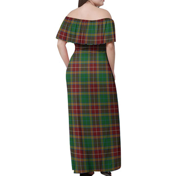 Baxter Tartan Off Shoulder Long Dress - Tartanvibesclothing
