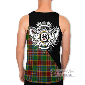 Baxter Tartan Men's Tank Top with Family Crest and Military Logo Style - Tartanvibesclothing Shop