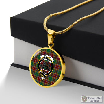 Baxter Tartan Circle Necklace with Family Crest