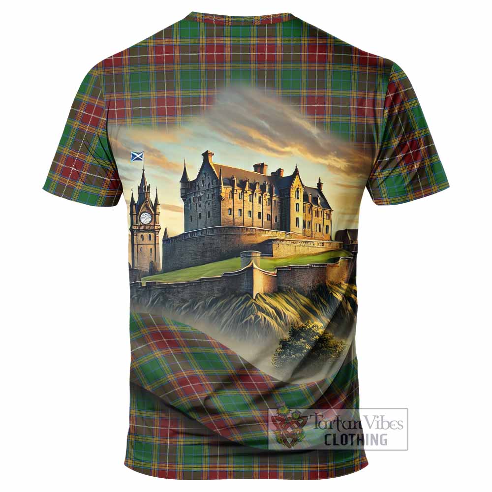 Tartan Vibes Clothing Baxter Tartan Family Crest T-Shirt with Scottish Ancient Castle Stype