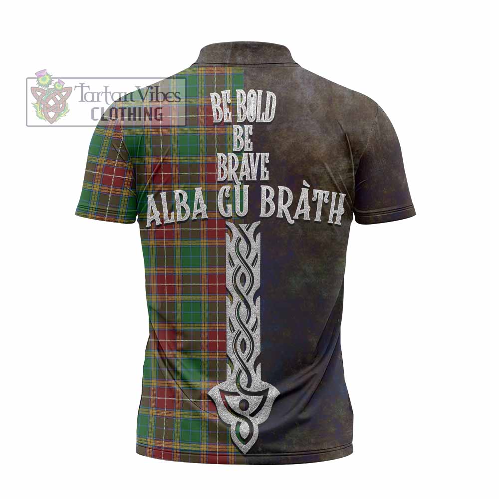 Tartan Vibes Clothing Baxter Tartan Family Crest Zipper Polo Shirt Alba Gu Brath Be Brave Lion Ancient Style
