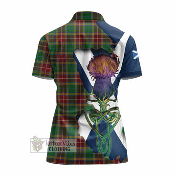 Baxter Tartan Family Crest Women's Polo Shirt Scottish Thistle Celtic Inspired