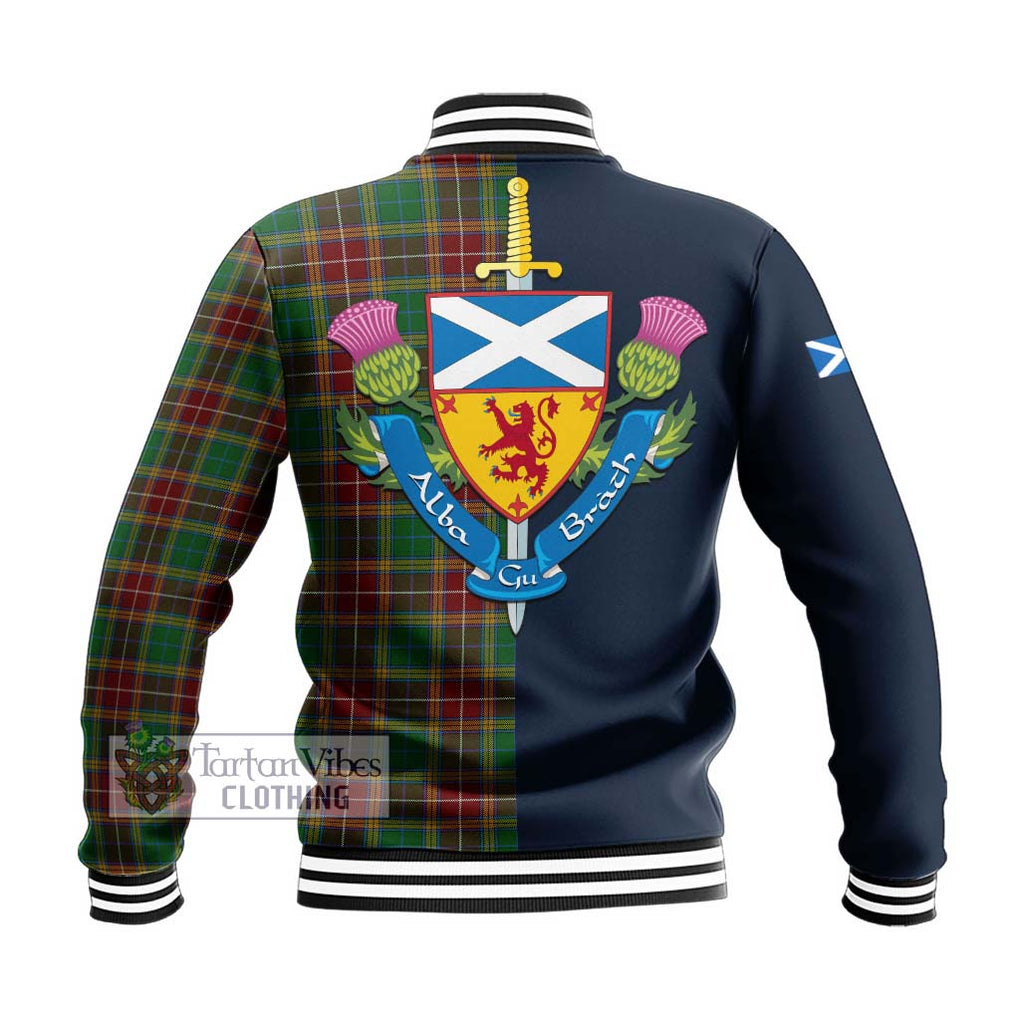 Tartan Vibes Clothing Baxter Tartan Baseball Jacket with Scottish Lion Royal Arm Half Style