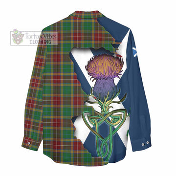 Tartan Vibes Clothing Baxter Tartan Family Crest Women's Casual Shirt Scottish Thistle Celtic Inspired