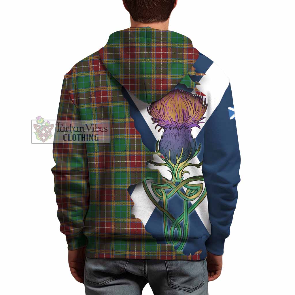 Tartan Vibes Clothing Baxter Tartan Family Crest Hoodie Scottish Thistle Celtic Inspired