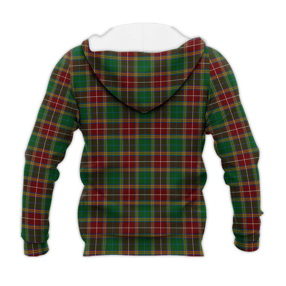 Baxter Tartan Knitted Hoodie with Family Crest - Tartanvibesclothing