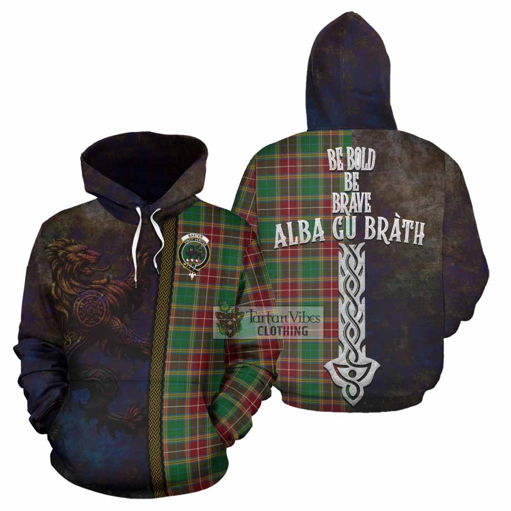 Tartan Vibes Clothing Baxter Tartan Family Crest Hoodie Alba Gu Brath Be Brave Lion Ancient Style