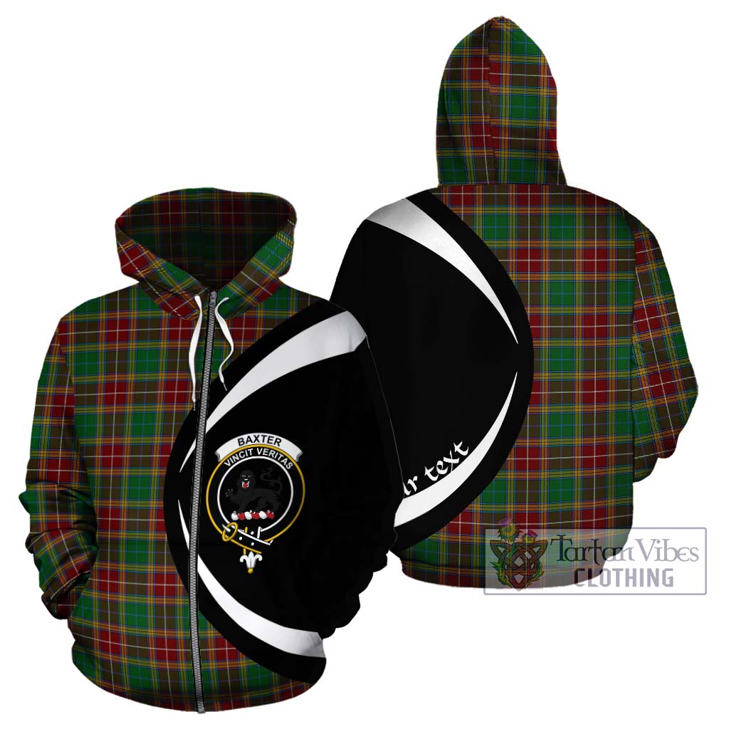 Tartan Vibes Clothing Baxter Tartan Hoodie with Family Crest Circle Style
