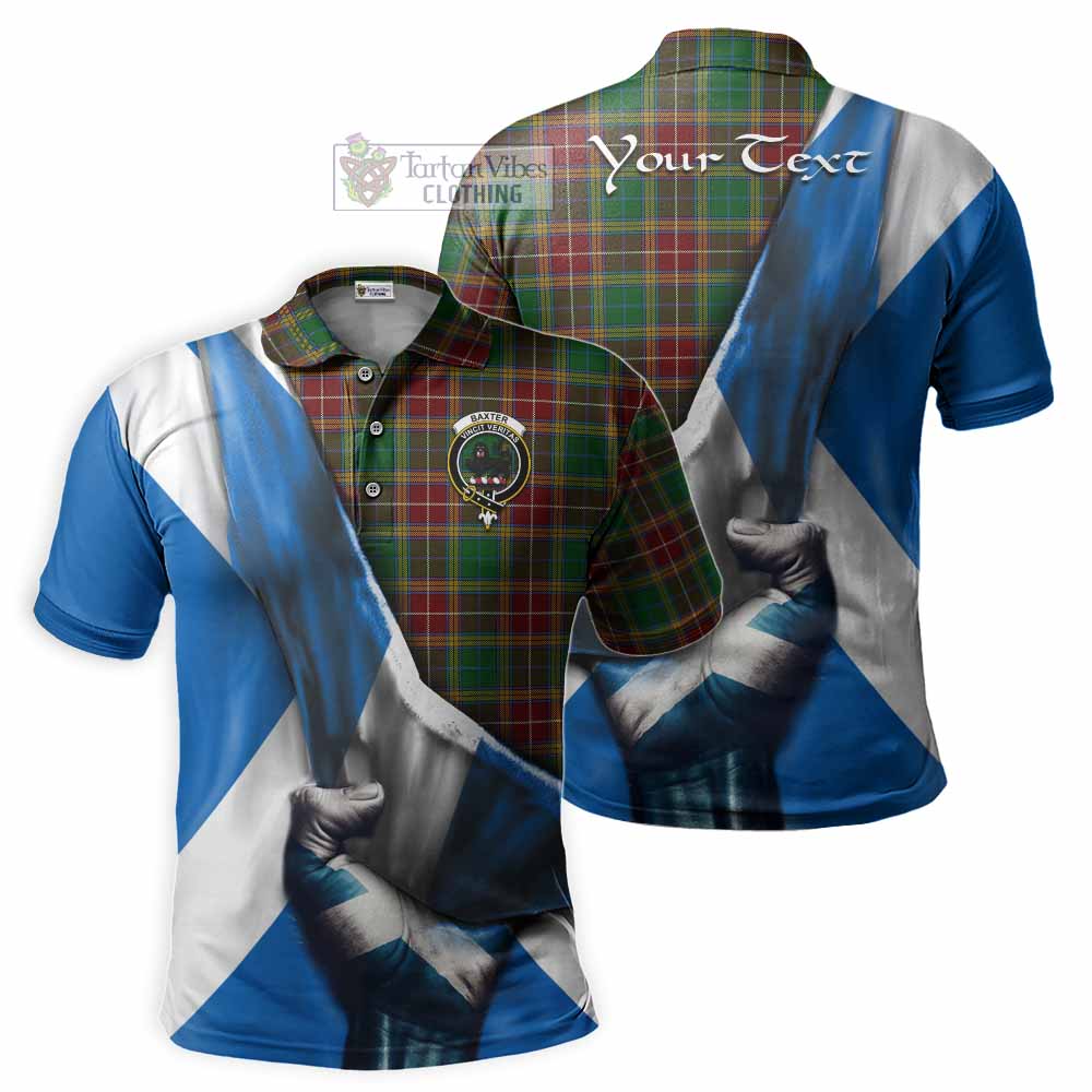 Baxter Tartan Polo Shirt with Family Crest Scotland Patriotic Style - Tartan Vibes Clothing
