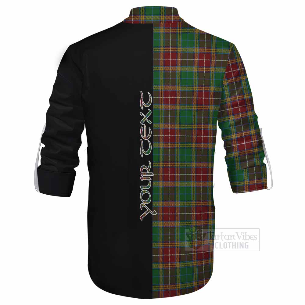 Tartan Vibes Clothing Baxter Tartan Ghillie Kilt Shirt with Family Crest and Half Of Me Style