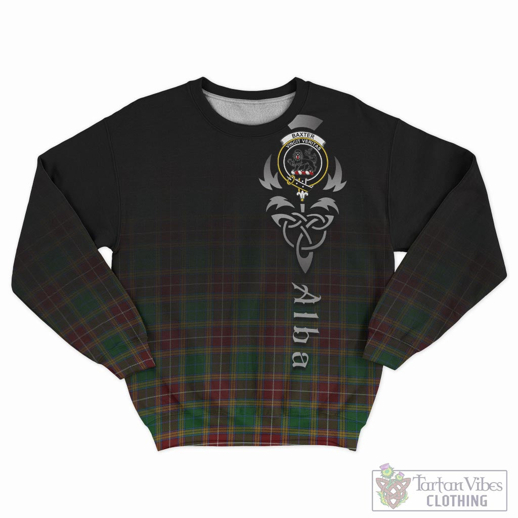 Tartan Vibes Clothing Baxter Tartan Sweatshirt Featuring Alba Gu Brath Family Crest Celtic Inspired