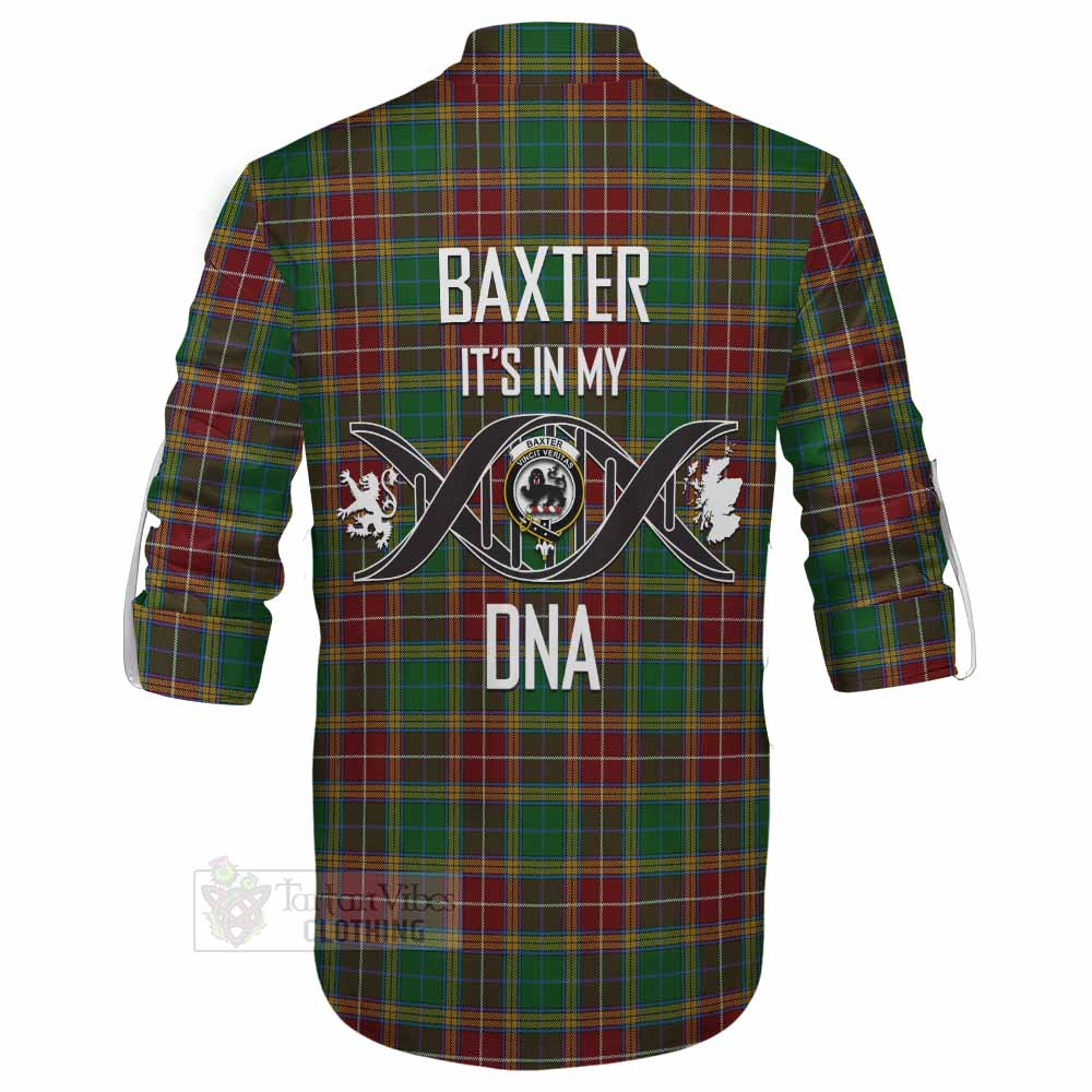 Tartan Vibes Clothing Baxter Tartan Ghillie Kilt Shirt with Family Crest DNA In Me Style