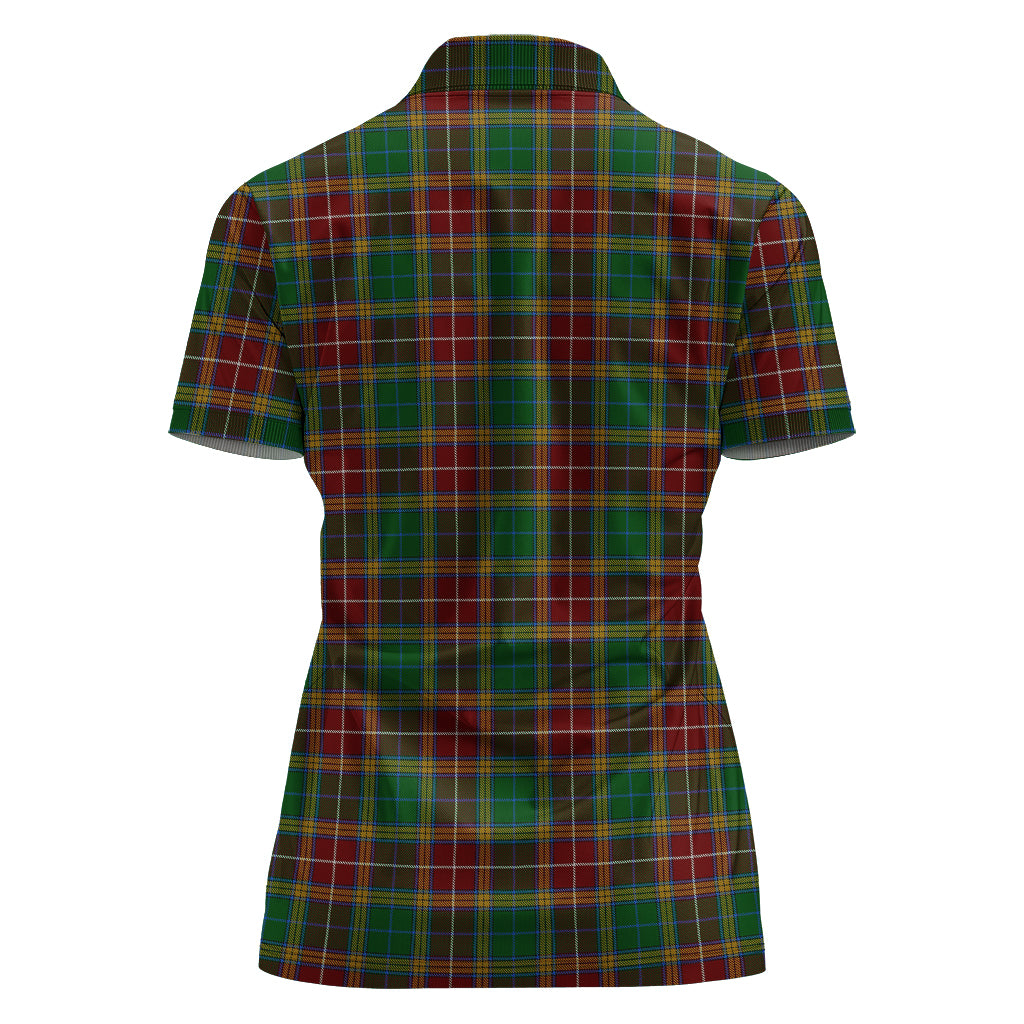 Baxter Tartan Polo Shirt with Family Crest For Women - Tartanvibesclothing