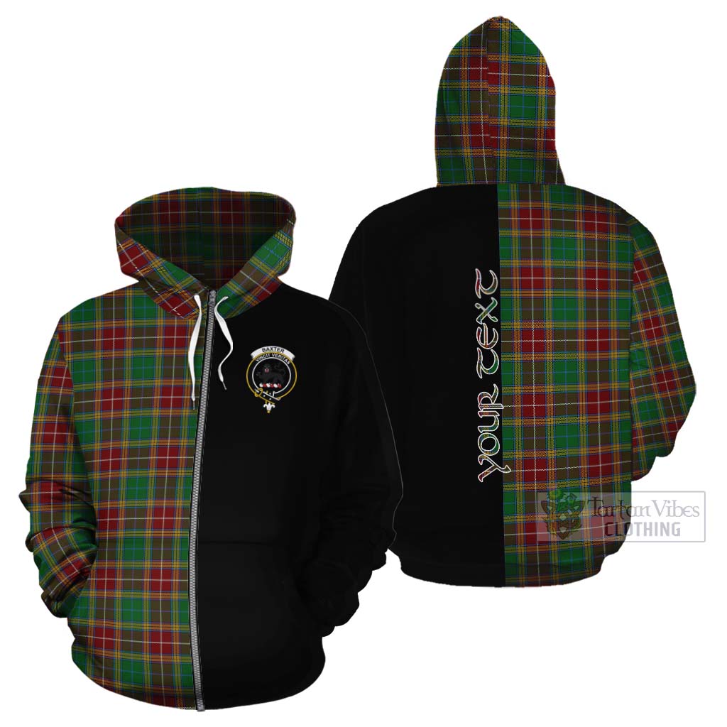 Tartan Vibes Clothing Baxter Tartan Cotton Hoodie with Family Crest and Half Of Me Style