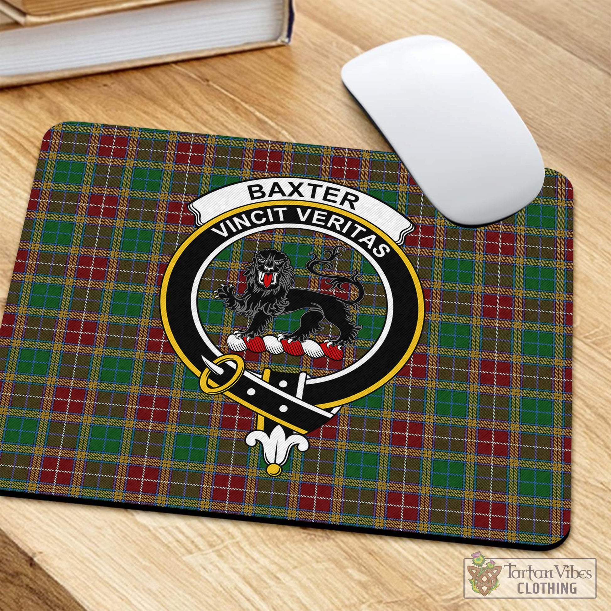 Tartan Vibes Clothing Baxter Tartan Mouse Pad with Family Crest