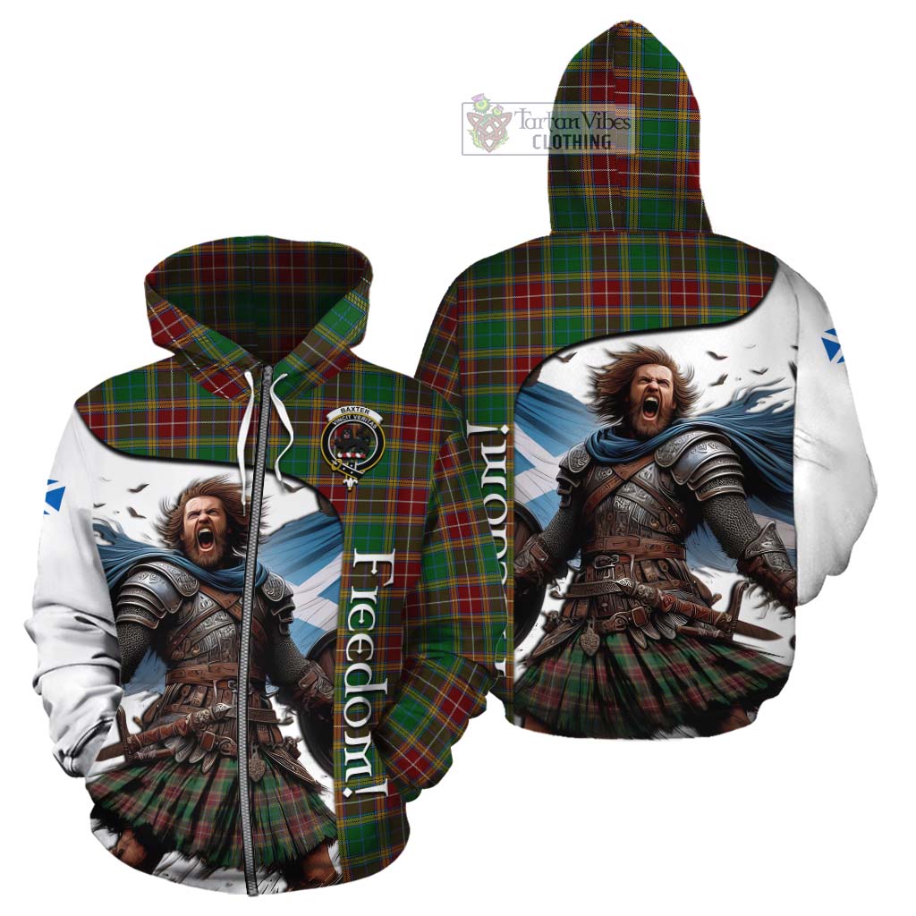 Tartan Vibes Clothing Baxter Crest Tartan Cotton Hoodie Inspired by the Freedom of Scottish Warrior