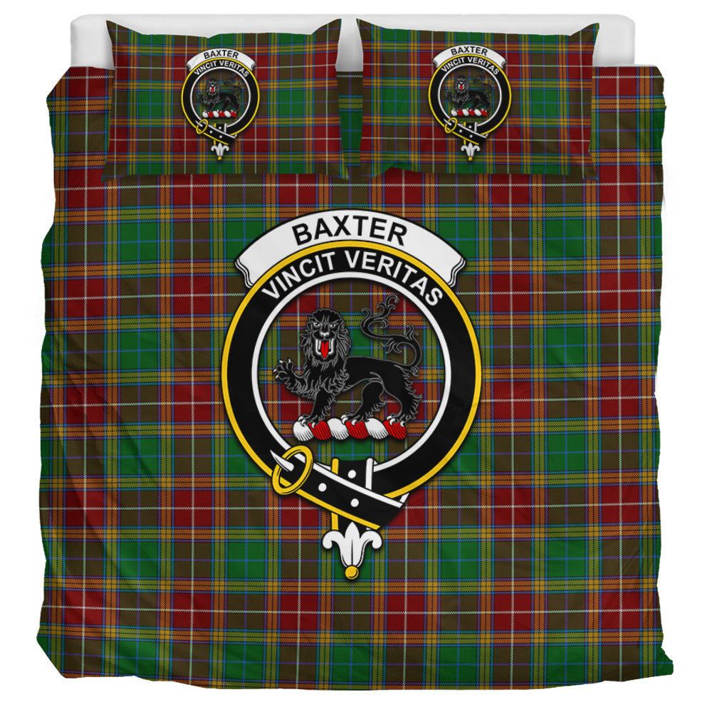 Baxter Tartan Bedding Set with Family Crest UK Bedding Set UK Super King 104*94 inch - Tartan Vibes Clothing