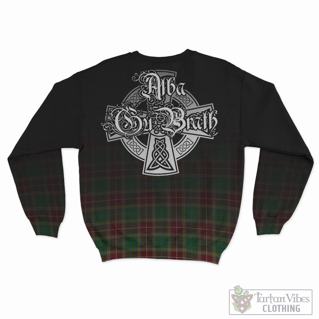 Tartan Vibes Clothing Baxter Tartan Sweatshirt Featuring Alba Gu Brath Family Crest Celtic Inspired