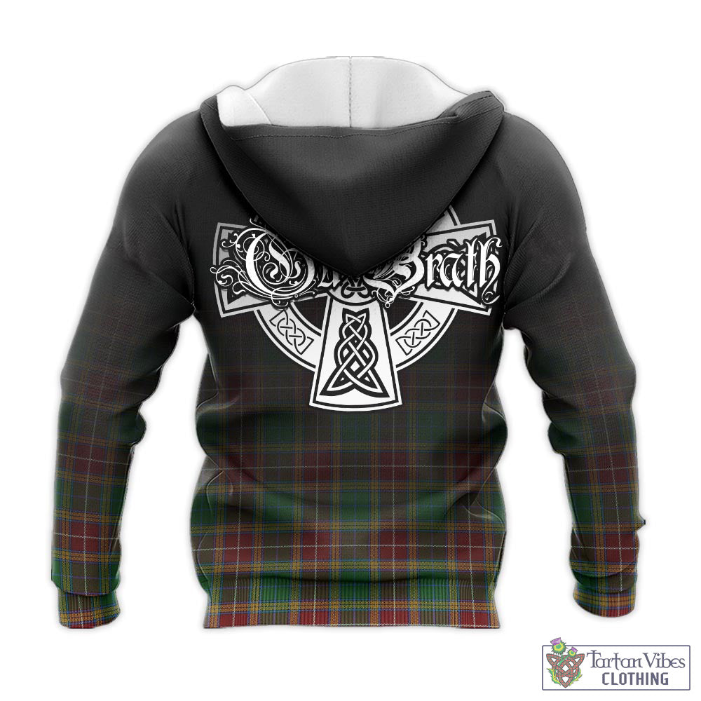 Tartan Vibes Clothing Baxter Tartan Knitted Hoodie Featuring Alba Gu Brath Family Crest Celtic Inspired