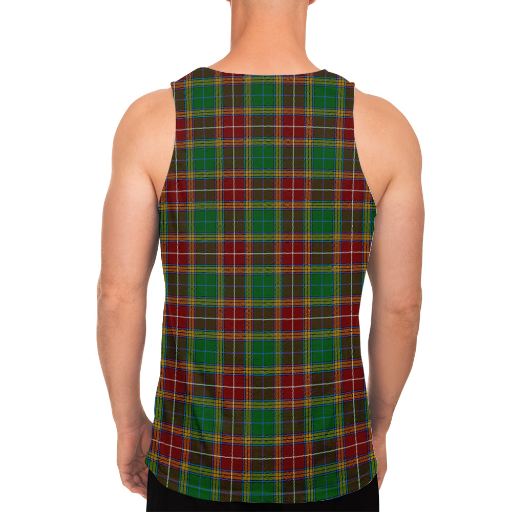 Baxter Tartan Mens Tank Top with Family Crest - Tartanvibesclothing