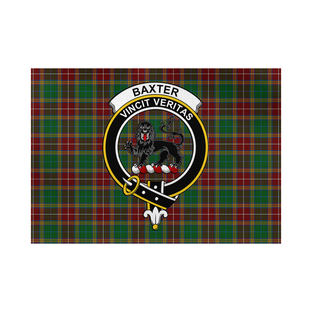 Baxter Tartan Flag with Family Crest - Tartanvibesclothing