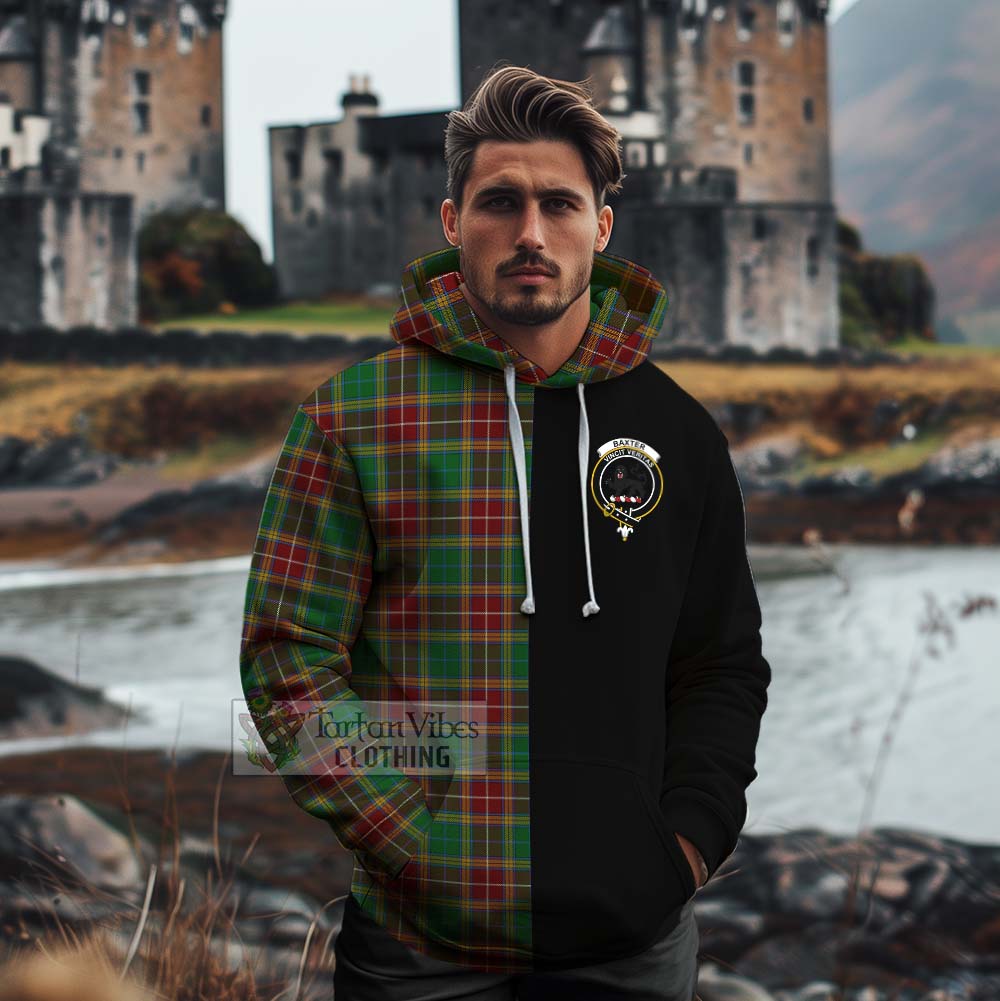 Tartan Vibes Clothing Baxter Tartan Cotton Hoodie with Family Crest and Half Of Me Style