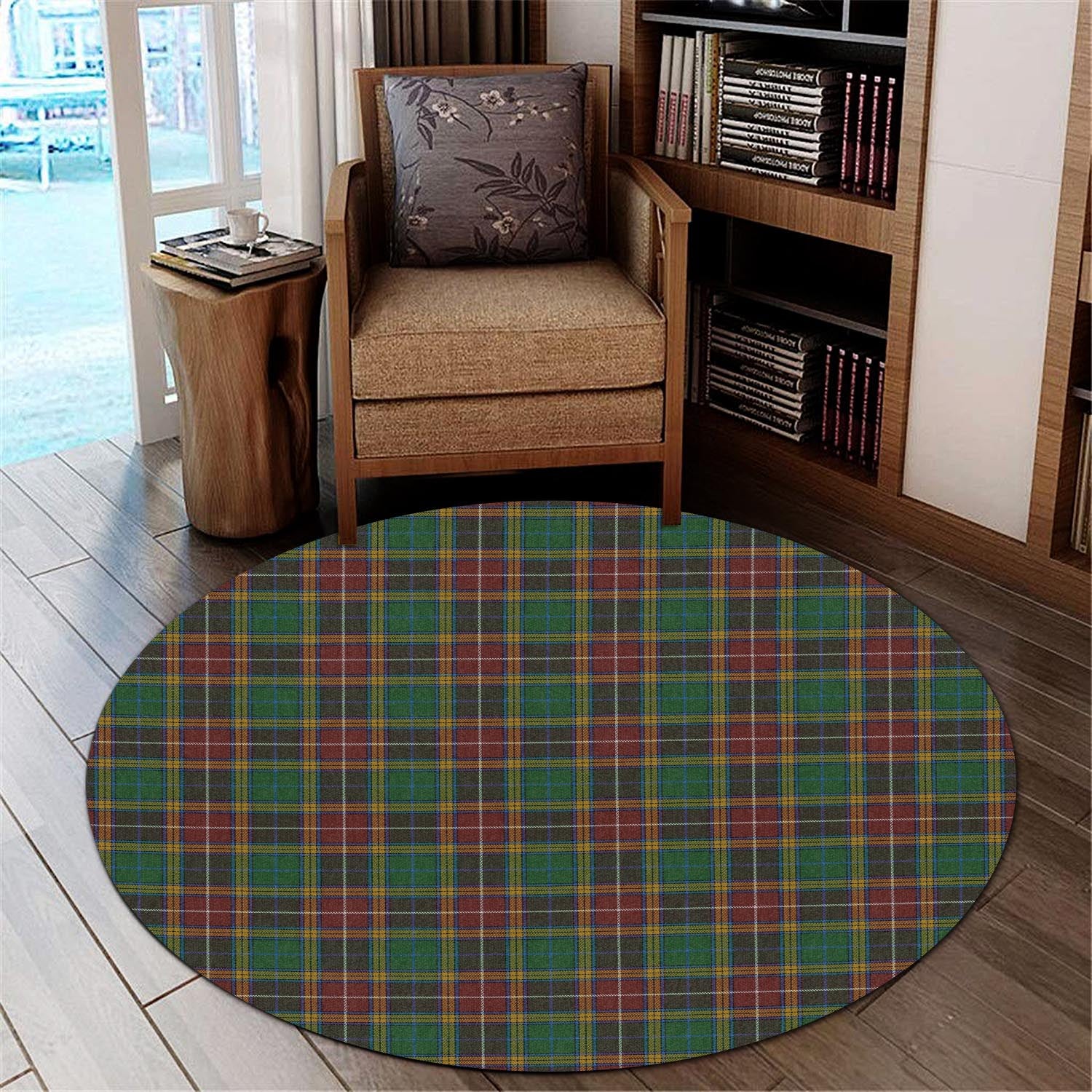 Baxter Tartan Round Rug - Tartanvibesclothing